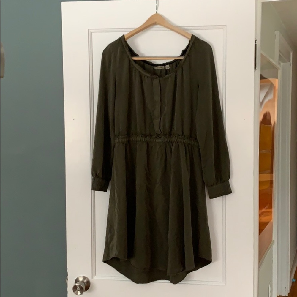 Holding Horses LS army green dress